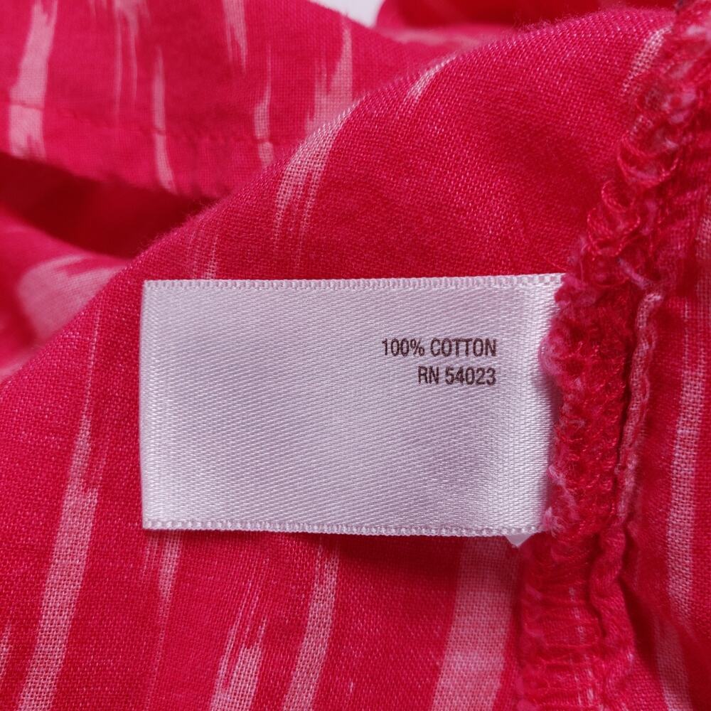 Old Navy Top Womens XXL Pink Cotton Lightweight Preppy Colorful Pattern Bohemian - Picture 7 of 16